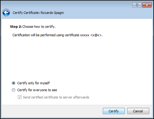 kleo certify for self